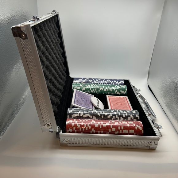 Premium Casino Style Poker Set Poker Chips, Cards, & More with Carrying Case - Picture 7 of 16